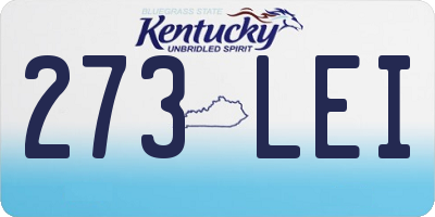 KY license plate 273LEI