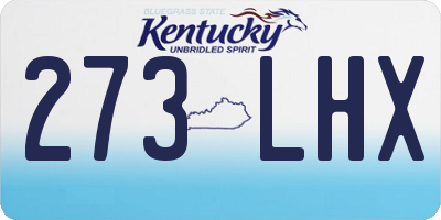 KY license plate 273LHX