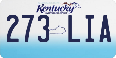 KY license plate 273LIA
