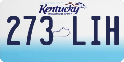 KY license plate 273LIH