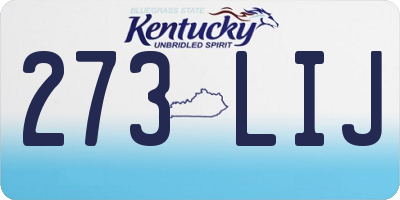 KY license plate 273LIJ
