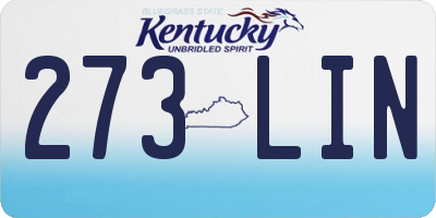 KY license plate 273LIN