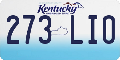 KY license plate 273LIO