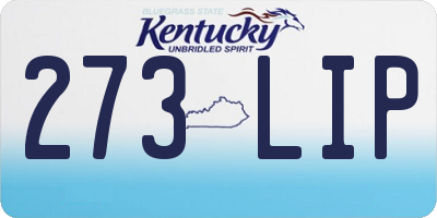 KY license plate 273LIP