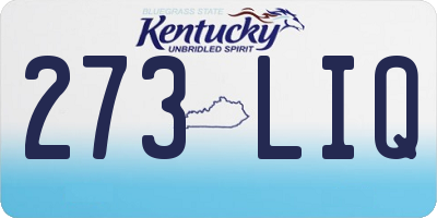 KY license plate 273LIQ