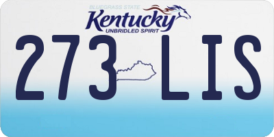 KY license plate 273LIS