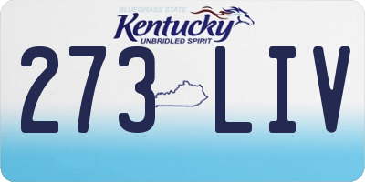 KY license plate 273LIV