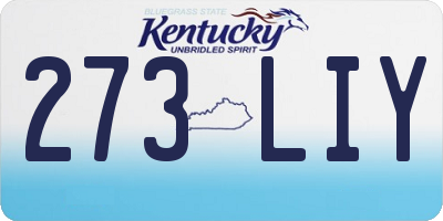 KY license plate 273LIY