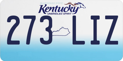 KY license plate 273LIZ