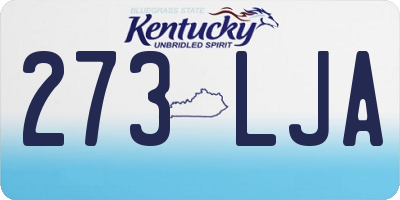 KY license plate 273LJA