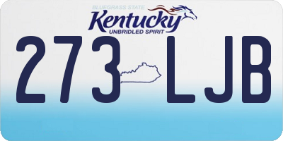 KY license plate 273LJB
