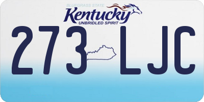KY license plate 273LJC
