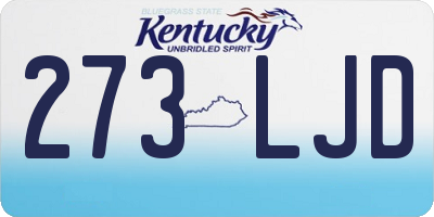 KY license plate 273LJD