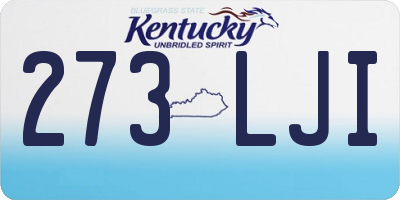KY license plate 273LJI