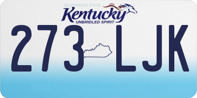 KY license plate 273LJK