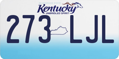 KY license plate 273LJL