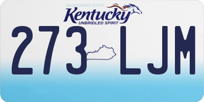 KY license plate 273LJM
