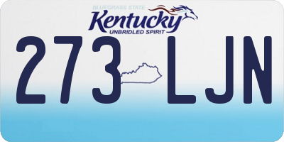 KY license plate 273LJN
