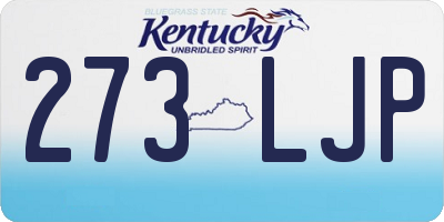KY license plate 273LJP