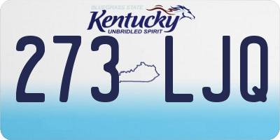 KY license plate 273LJQ
