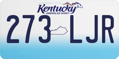 KY license plate 273LJR