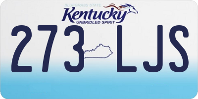 KY license plate 273LJS