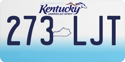 KY license plate 273LJT