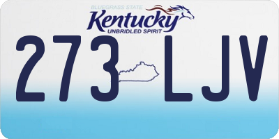 KY license plate 273LJV