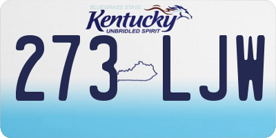 KY license plate 273LJW