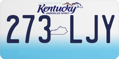KY license plate 273LJY