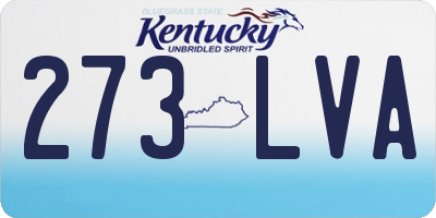 KY license plate 273LVA