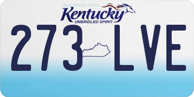 KY license plate 273LVE