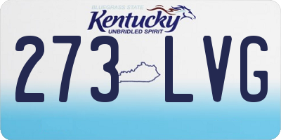 KY license plate 273LVG