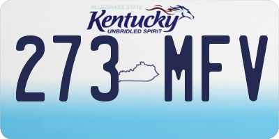 KY license plate 273MFV
