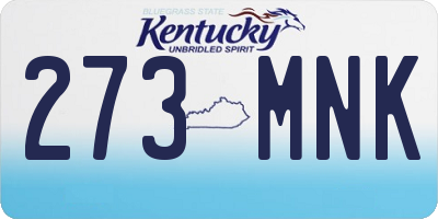 KY license plate 273MNK