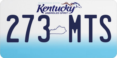 KY license plate 273MTS