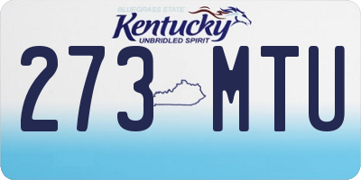 KY license plate 273MTU