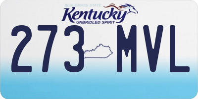 KY license plate 273MVL