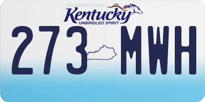 KY license plate 273MWH