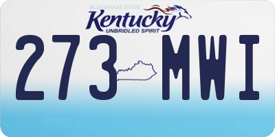 KY license plate 273MWI