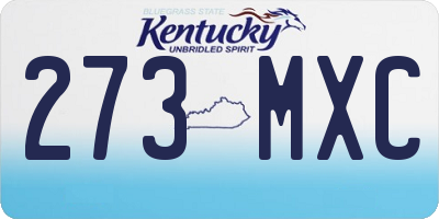 KY license plate 273MXC