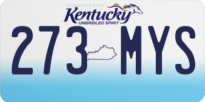 KY license plate 273MYS