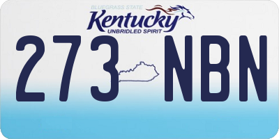 KY license plate 273NBN