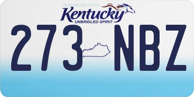 KY license plate 273NBZ