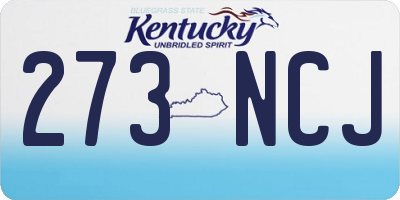 KY license plate 273NCJ