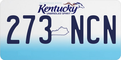 KY license plate 273NCN