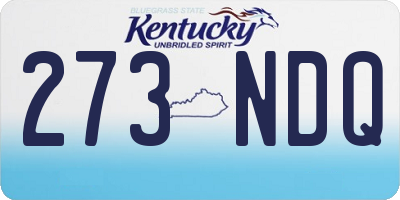 KY license plate 273NDQ