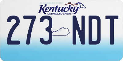 KY license plate 273NDT