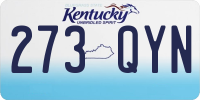 KY license plate 273QYN