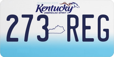 KY license plate 273REG
